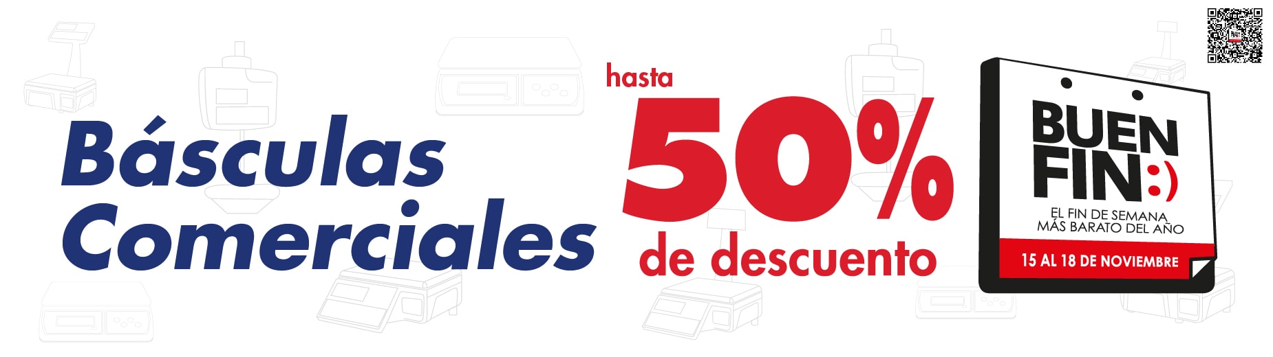 Básculas comerciales hasta 50% de descuento